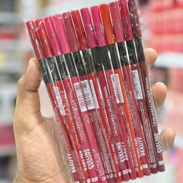 Bold Coverage Lip Pencil Set - 12 Pcs Multicolor Matte Finish